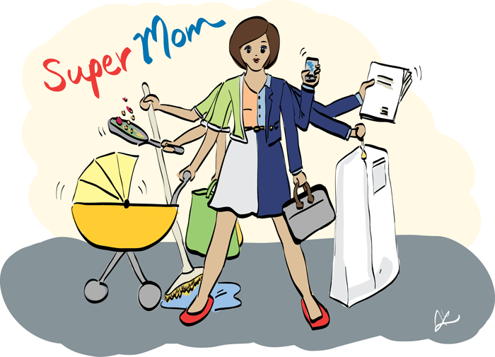 Image of busy supermom